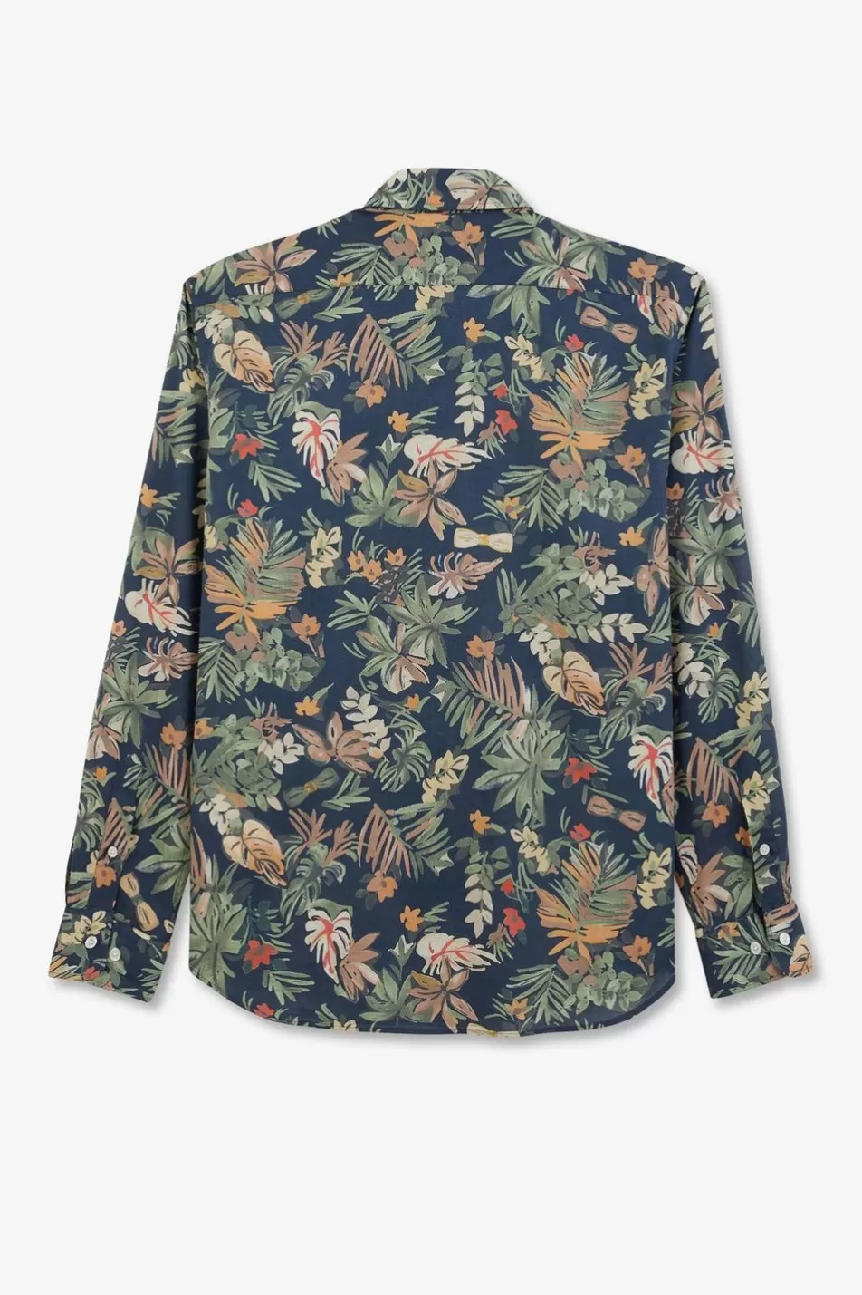 Shirts | Eden Park Leaf Printed Cotton Voile Shirt