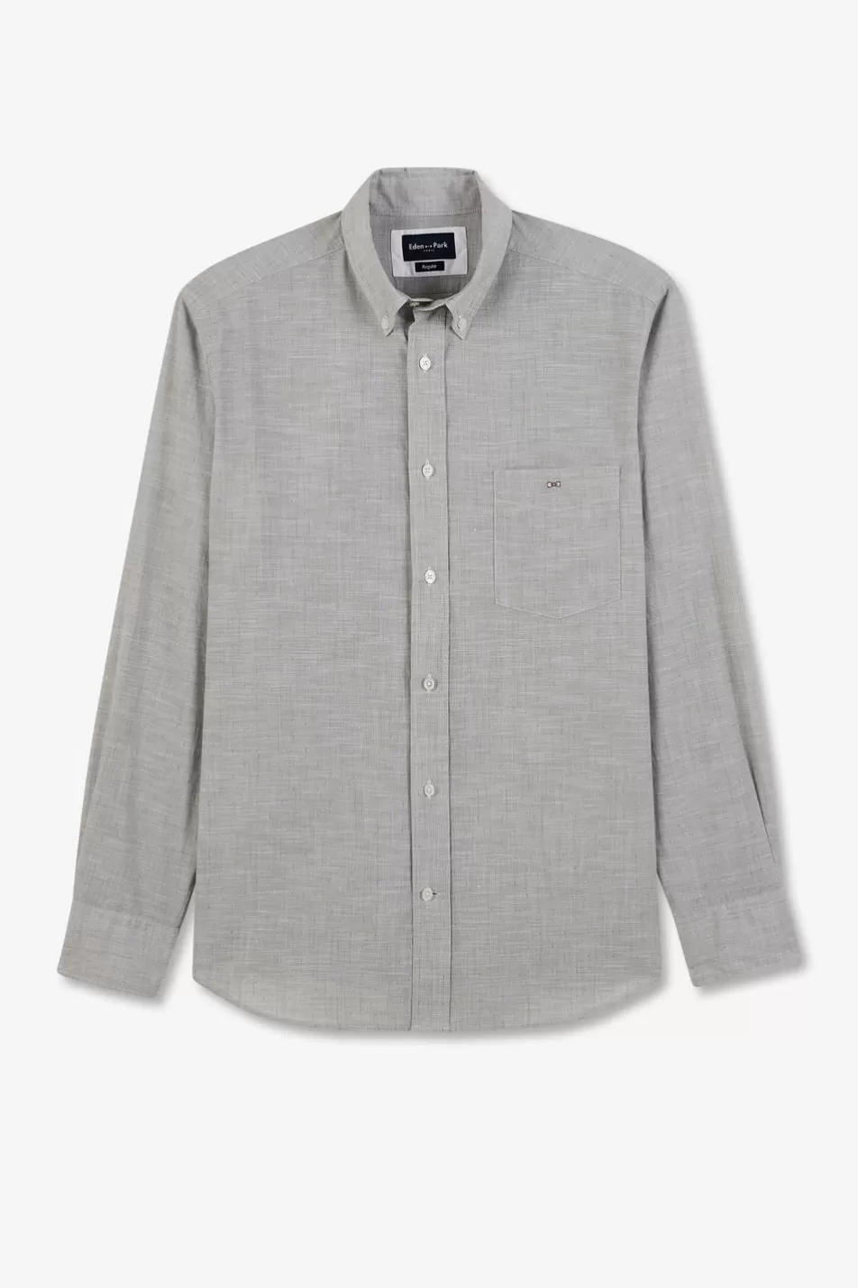 Shirts | Eden Park Light Beige Shirt In Cotton Dobby