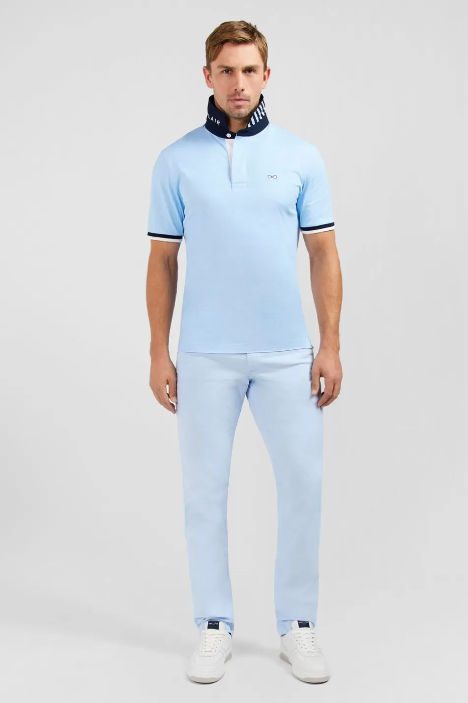 Rugby Shirts | Eden Park Light Blue Rugby Shirt With Bow Tie Embroidery On Back