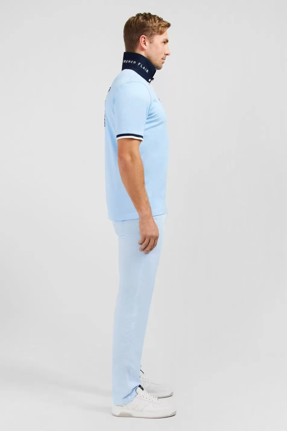 Rugby Shirts | Eden Park Light Blue Rugby Shirt With Bow Tie Embroidery On Back