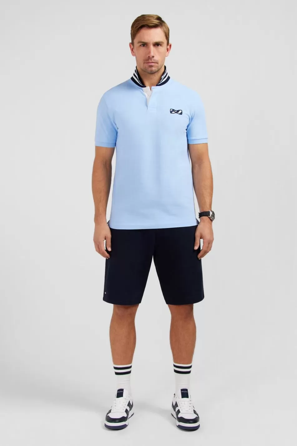 Polos | Eden Park Light Blue Short-Sleeved Polo Shirt