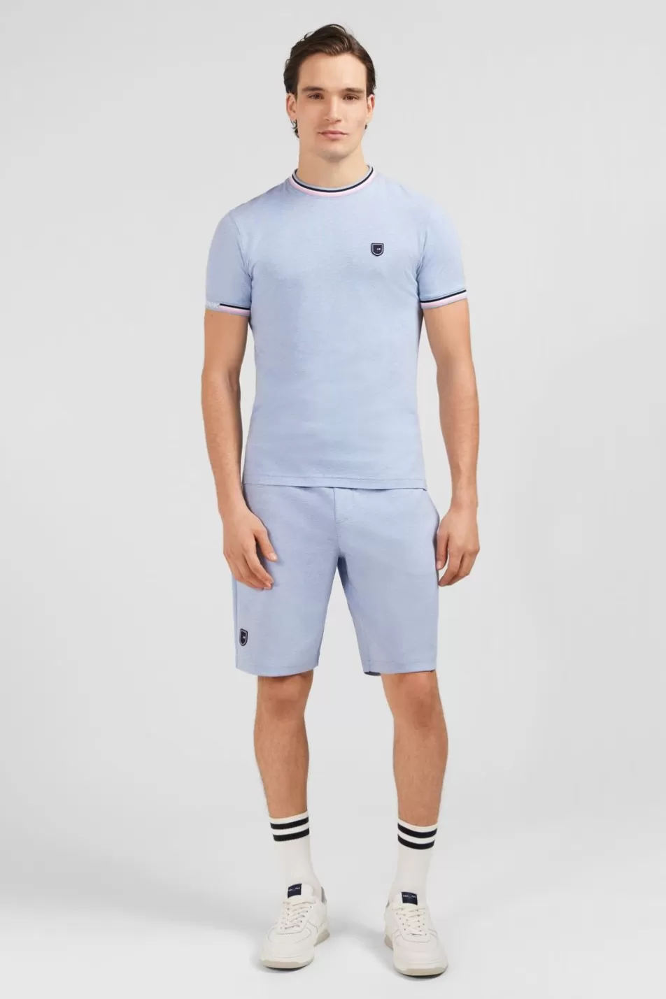 T-Shirts | Eden Park Light Blue Short-Sleeved T-Shirt