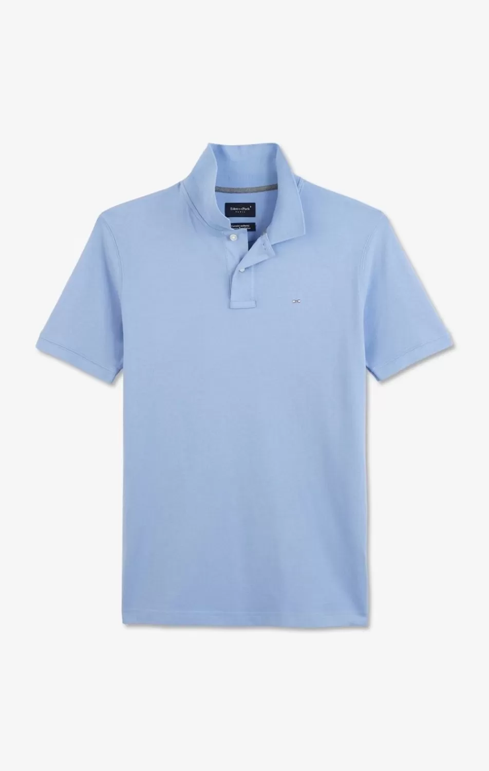 Polos | Eden Park Light Blue Stretch Pima Cotton Polo