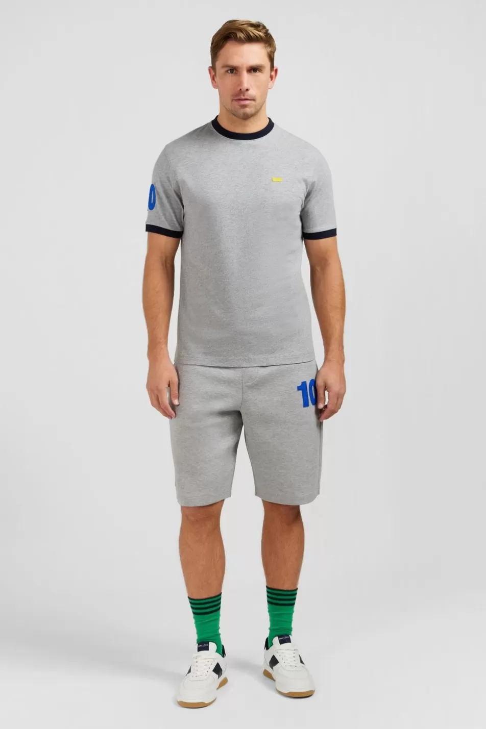 T-Shirts | Eden Park Light Grey Short-Sleeved T-Shirt