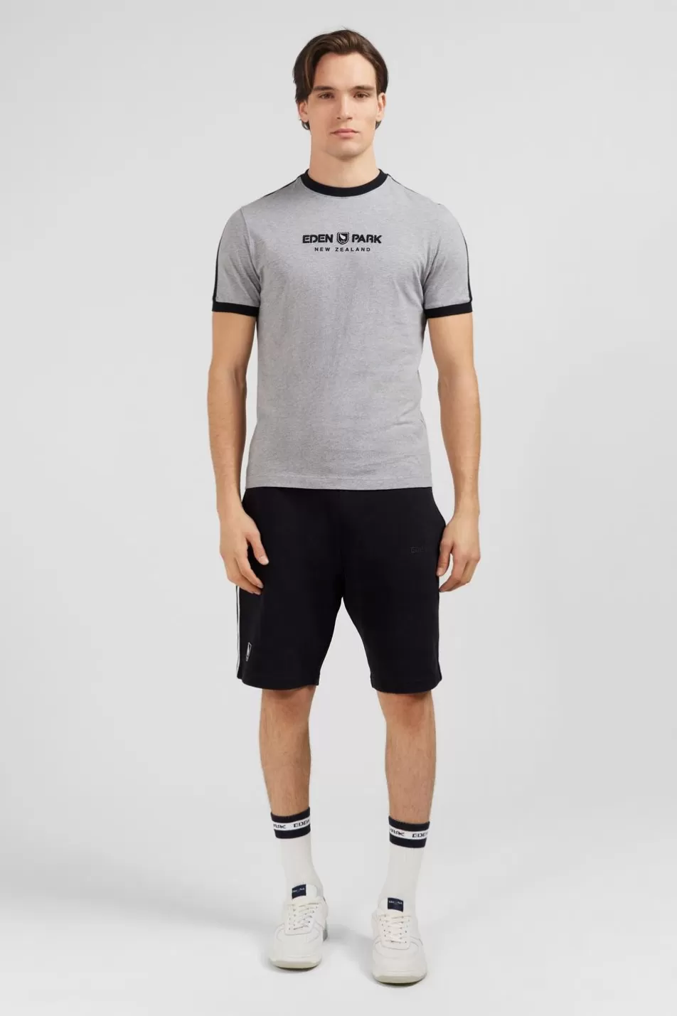 T-Shirts | Eden Park Light Grey T-Shirt With New Zealand Lettering