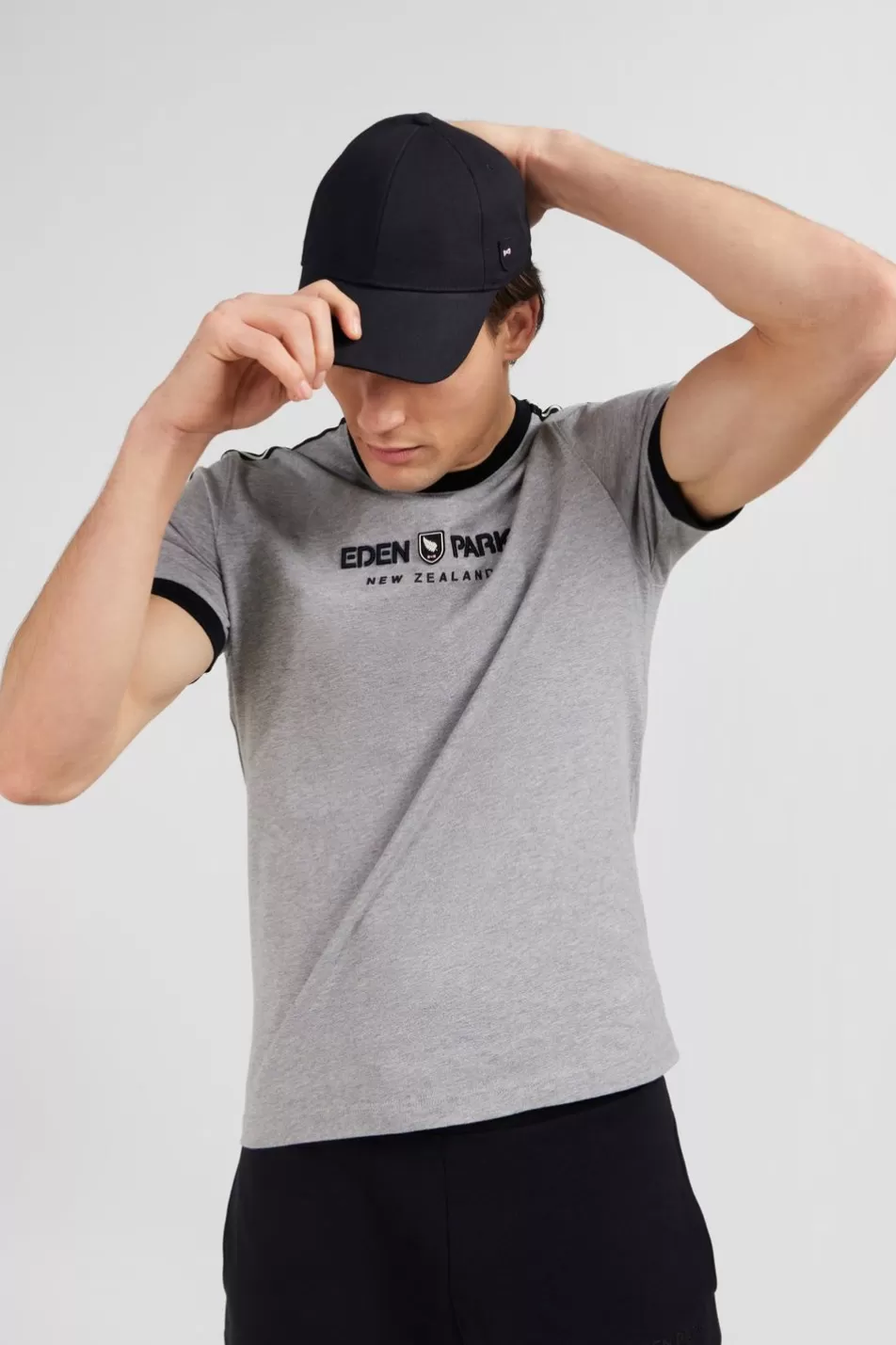 T-Shirts | Eden Park Light Grey T-Shirt With New Zealand Lettering