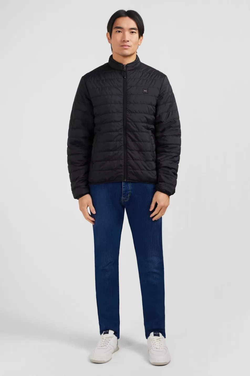 Coats | Eden Park Lightweight, Long-Sleeved Puffa Jacket In Black