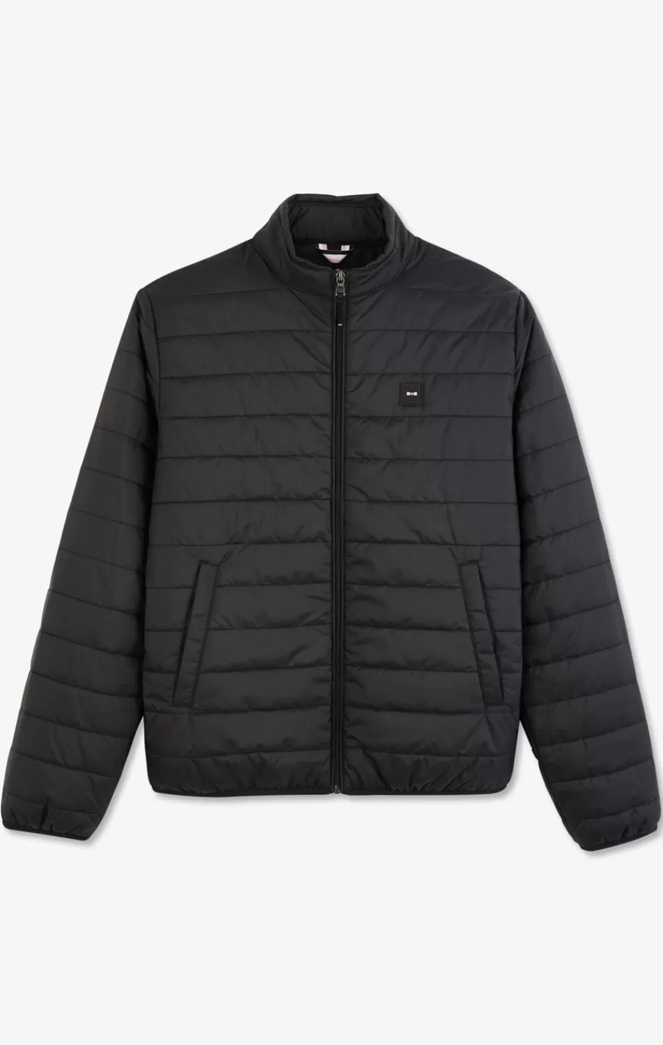 Coats | Eden Park Lightweight, Long-Sleeved Puffa Jacket In Black