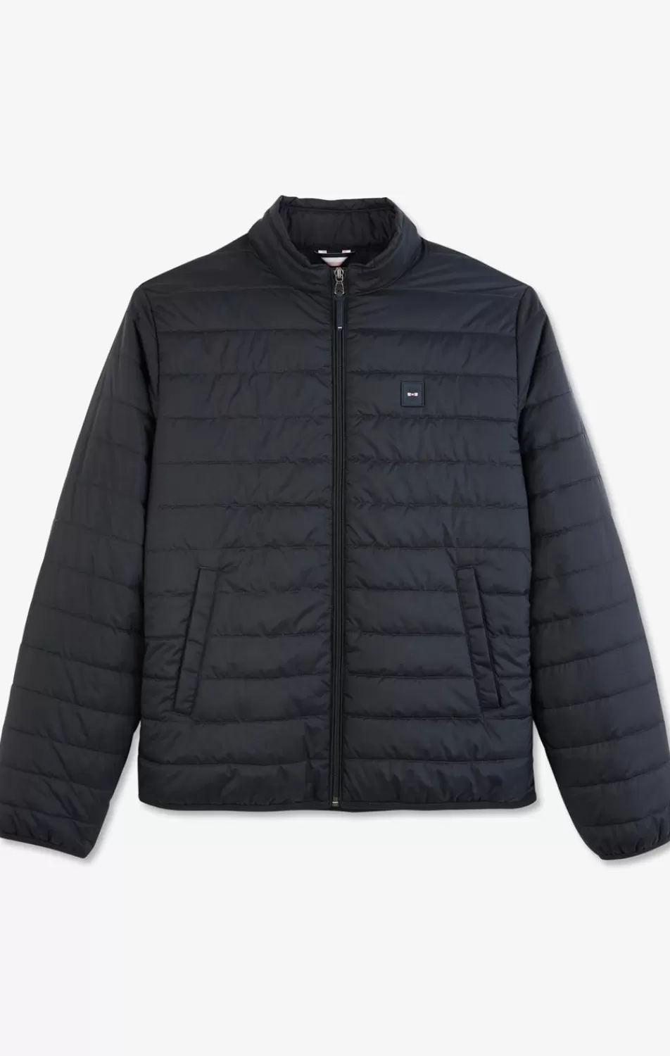 Coats | Eden Park Lightweight, Long-Sleeved Puffa Jacket In Dark Blue