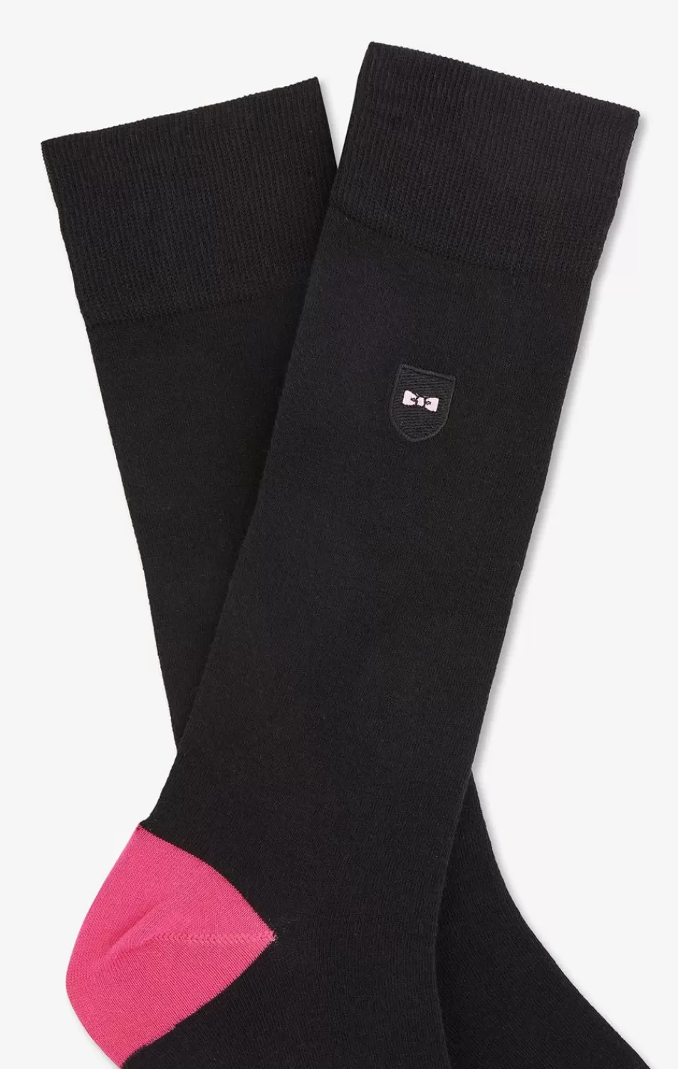 Socks | Eden Park Long Black Colour-Block Socks