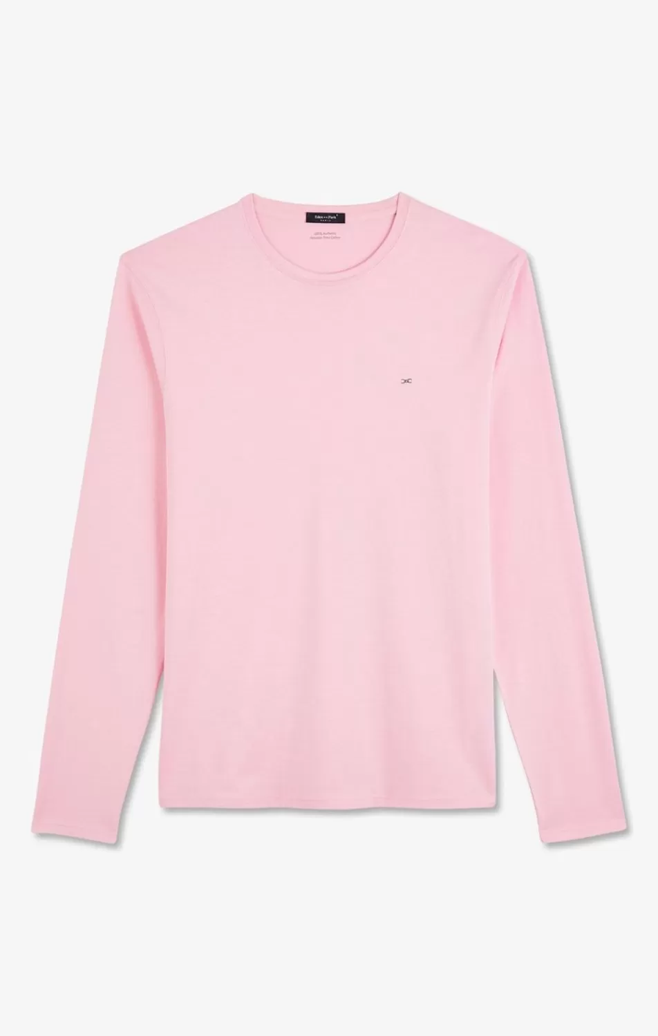 T-Shirts | Eden Park Long Sleeved Pink Cotton T-Shirt