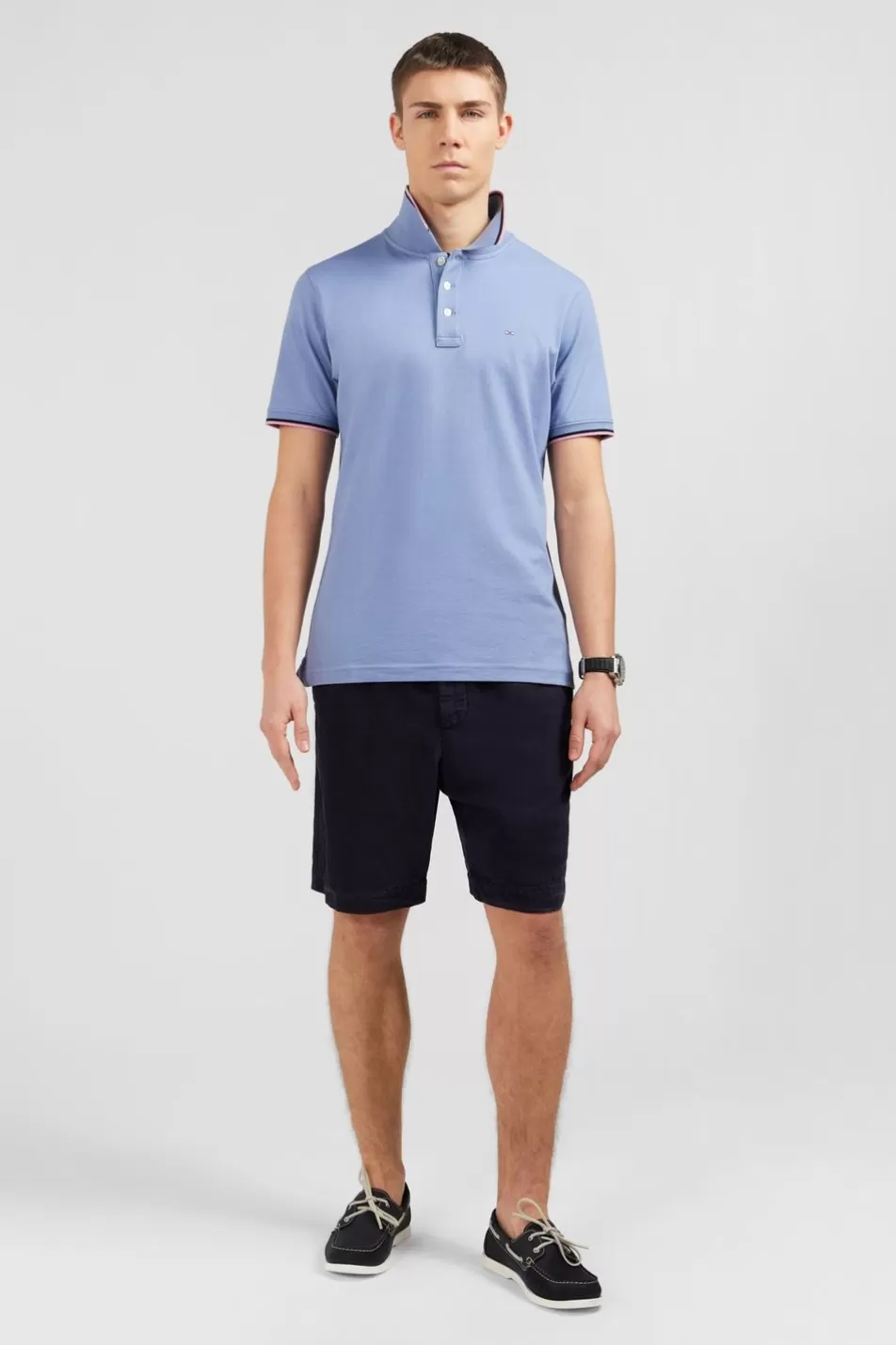 Shorts & Bermudas | Eden Park Navy Blue Bermuda Shorts With Elasticated Waist