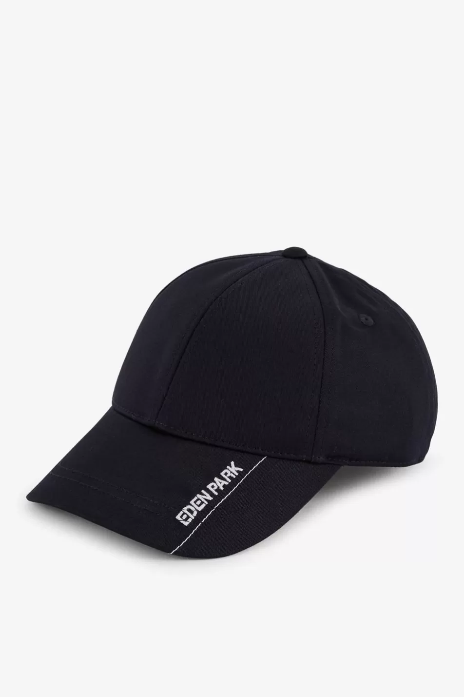 Caps | Eden Park Navy Blue Cotton Cap With Embroidery