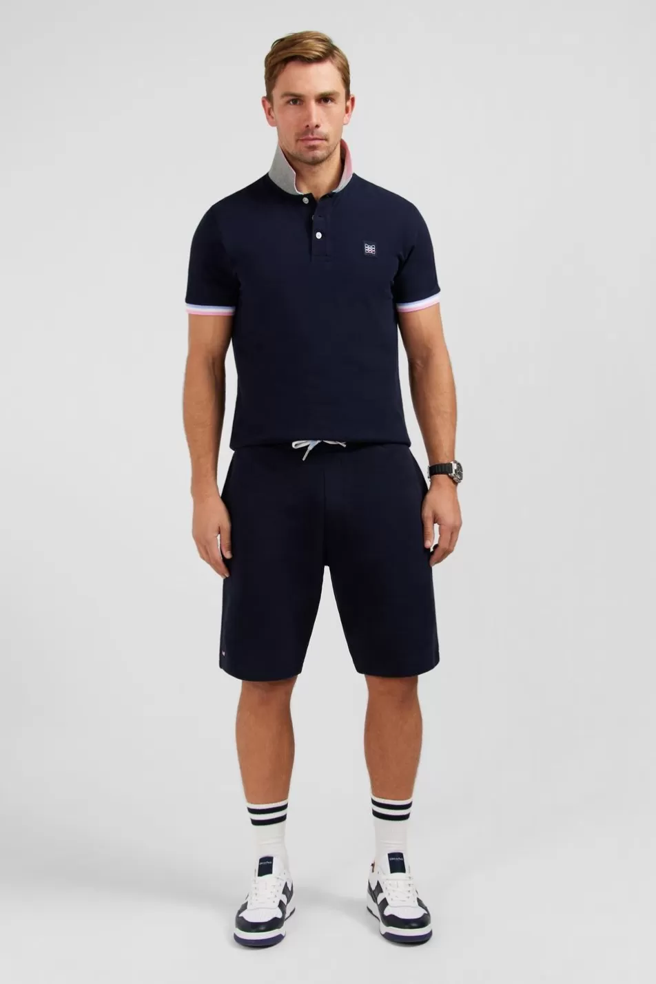 Shorts & Bermudas | Eden Park Navy Blue Fleece Shorts