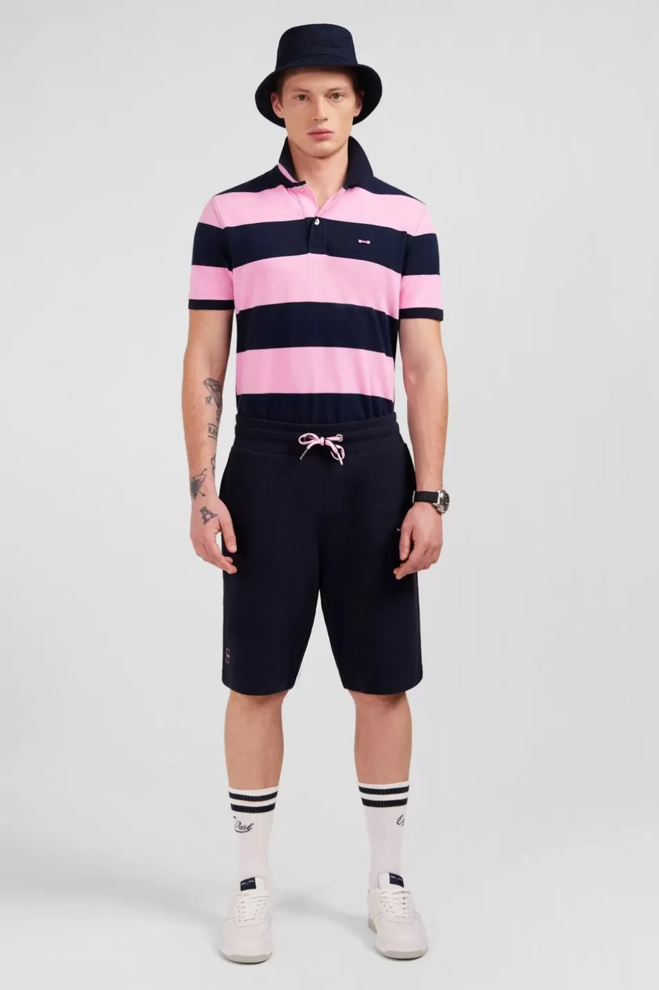 Shorts & Bermudas | Eden Park Navy Blue Fleece Shorts