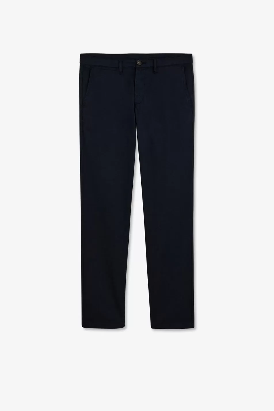 Pants | Eden Park Navy Blue Pleatless Chino Trousers