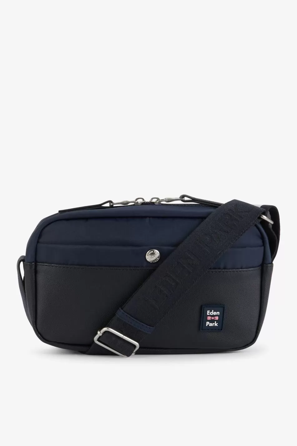 Bags | Eden Park Navy Blue Satchel With Grained Leather Effect