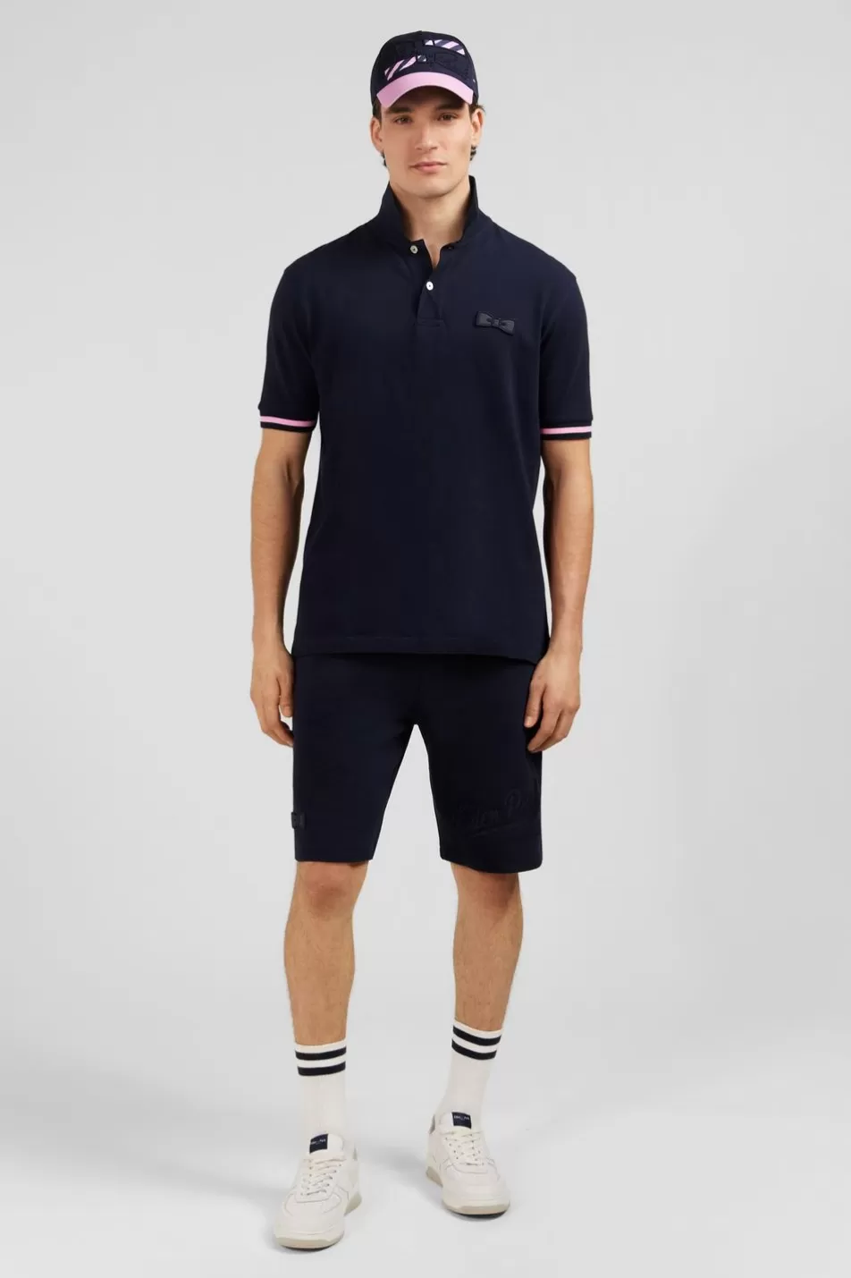 Shorts & Bermudas | Eden Park Navy Blue Short With Embroidered Details