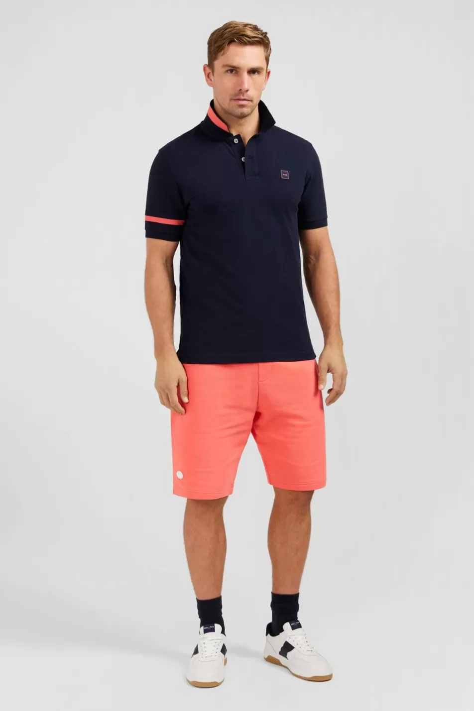 Polos | Eden Park Navy Blue Short-Sleeved Polo Shirt