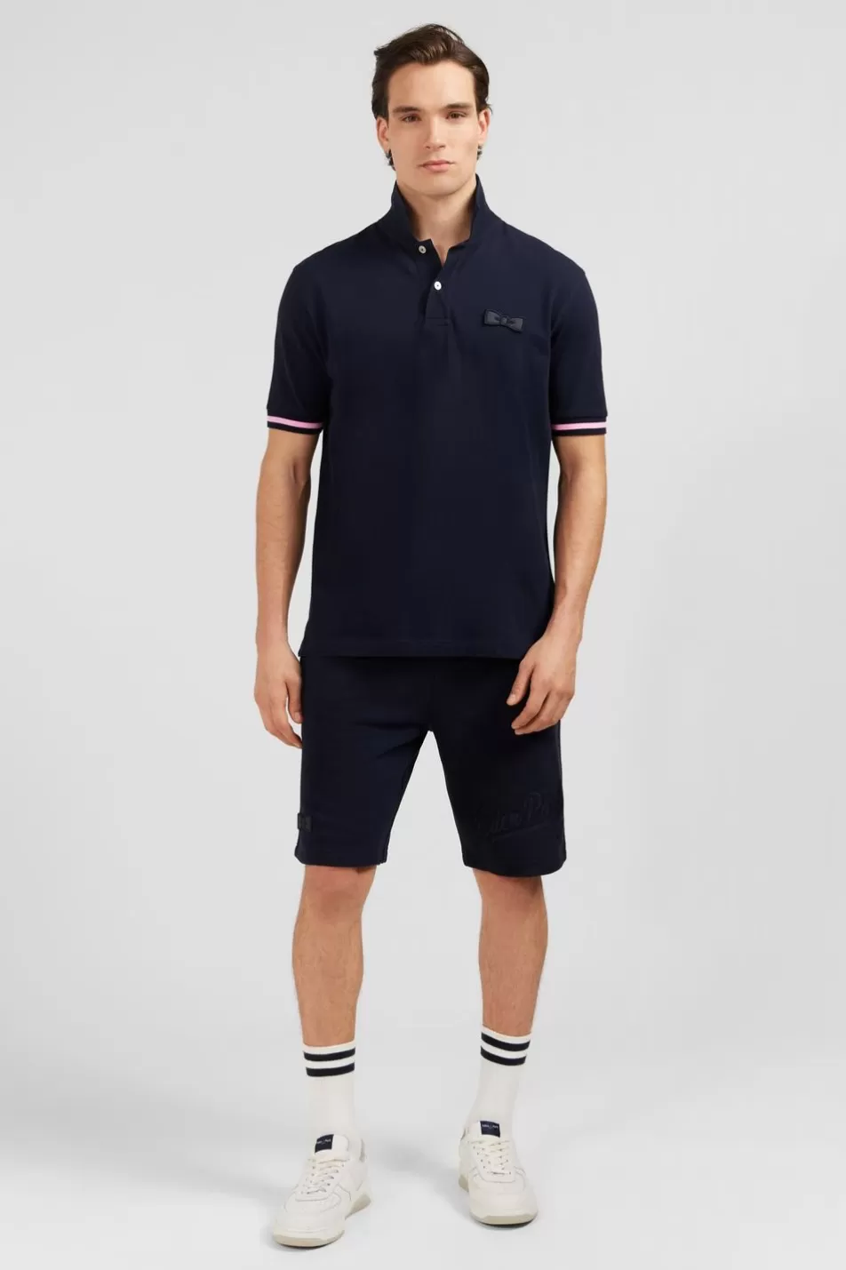 Polos | Eden Park Navy Blue Short-Sleeved Polo Shirt