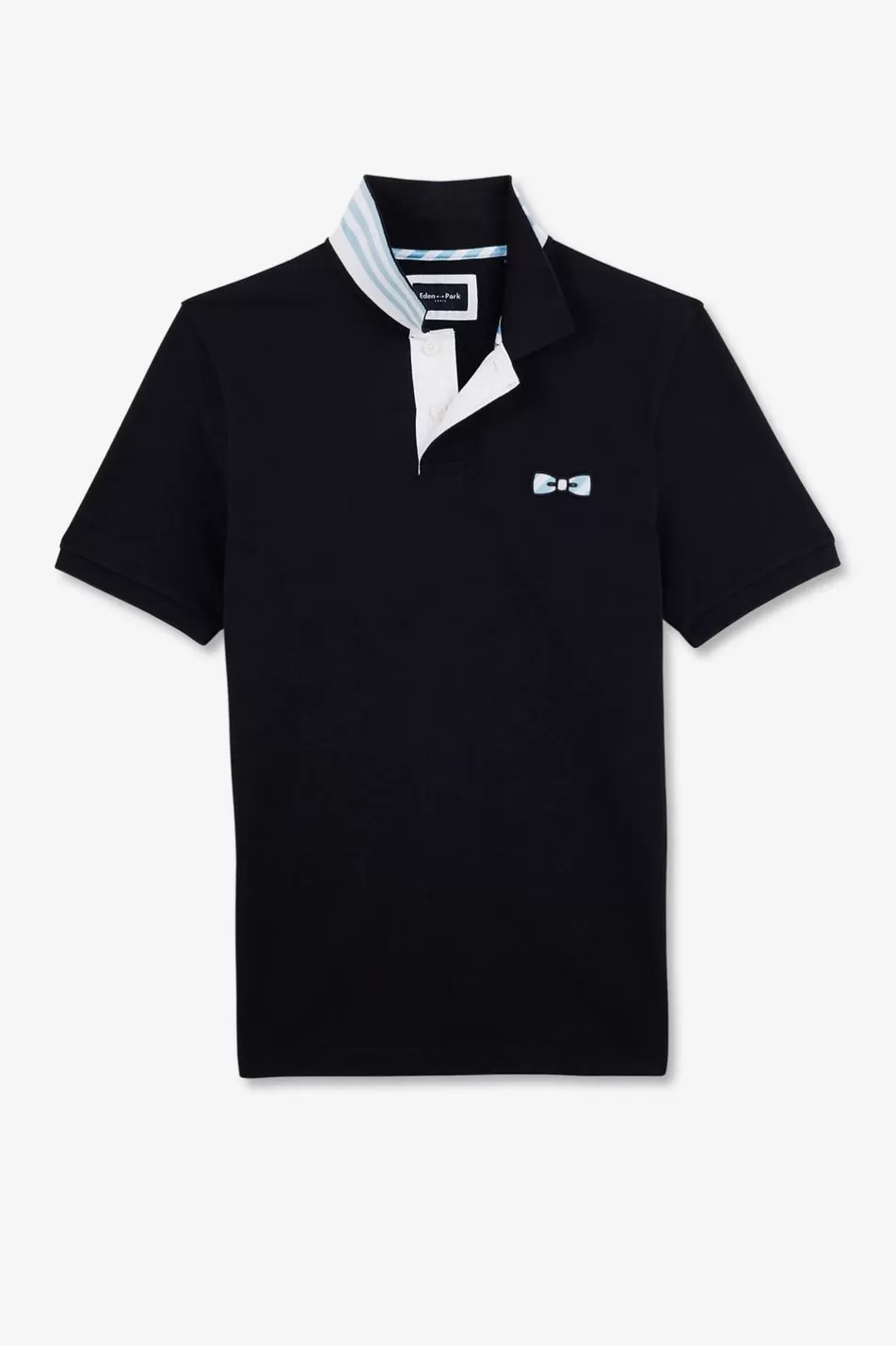 Polos | Eden Park Navy Blue Short-Sleeved Polo Shirt