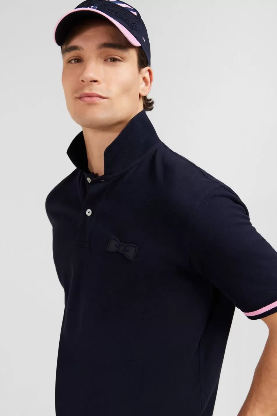 Polos | Eden Park Navy Blue Short-Sleeved Polo Shirt