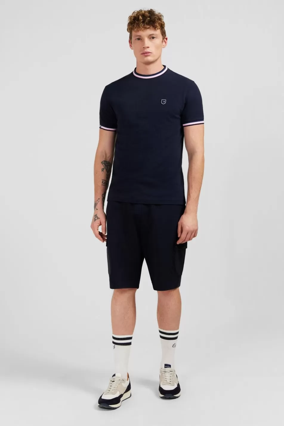 T-Shirts | Eden Park Navy Blue Short-Sleeved T-Shirt