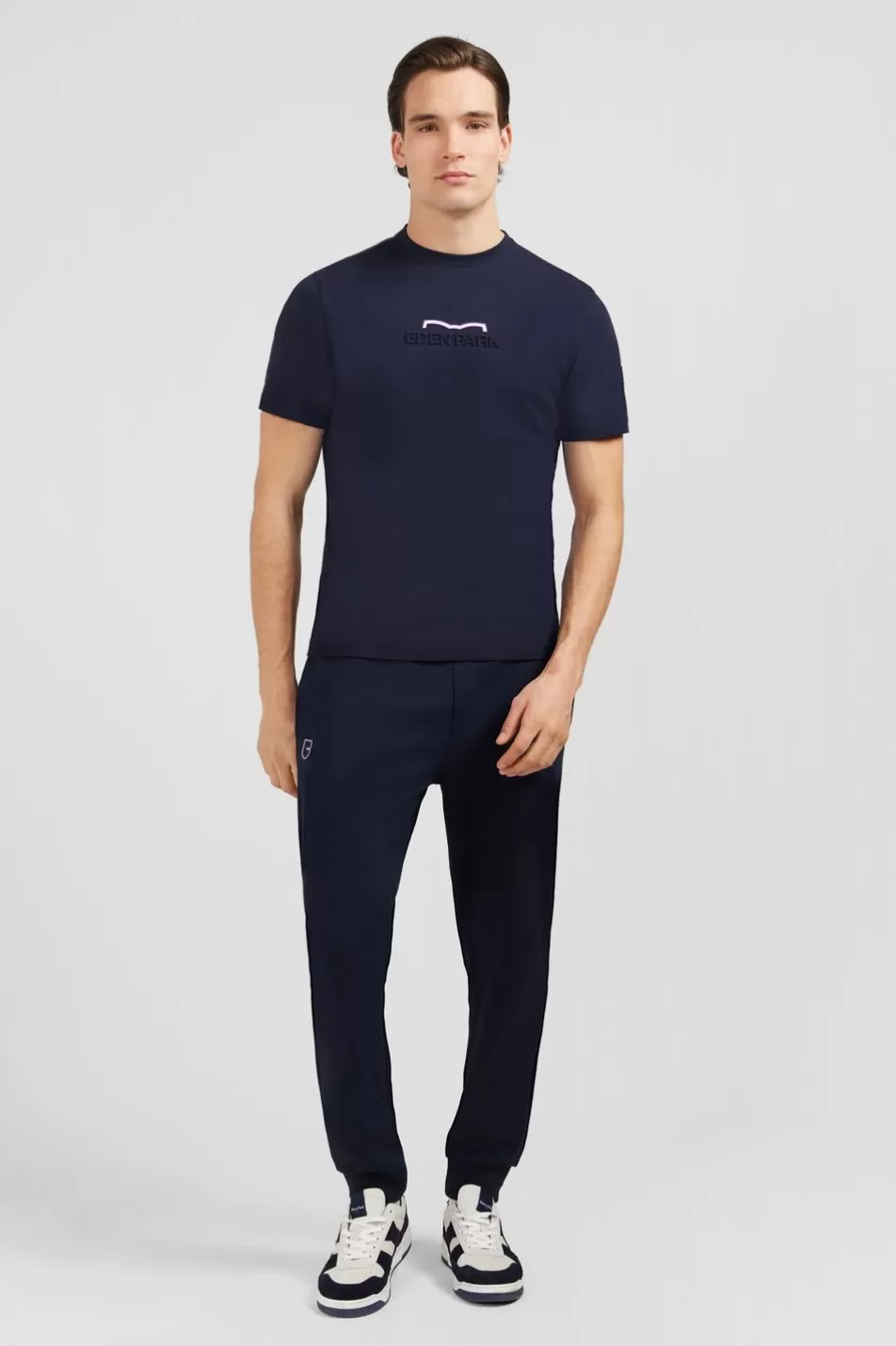 T-Shirts | Eden Park Navy Blue Short-Sleeved T-Shirt