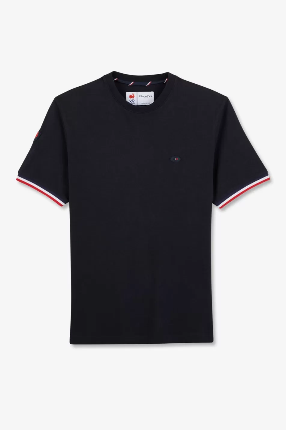 T-Shirts | Eden Park Navy Blue Short-Sleeved T-Shirt