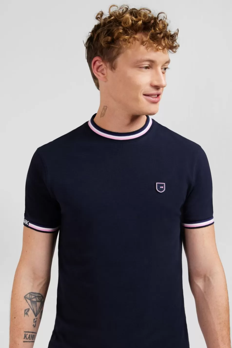 T-Shirts | Eden Park Navy Blue Short-Sleeved T-Shirt