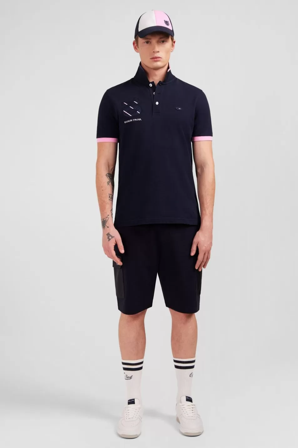 Polos | Eden Park Navy Blue Short-Sleeved Xv De France Polo Shirt