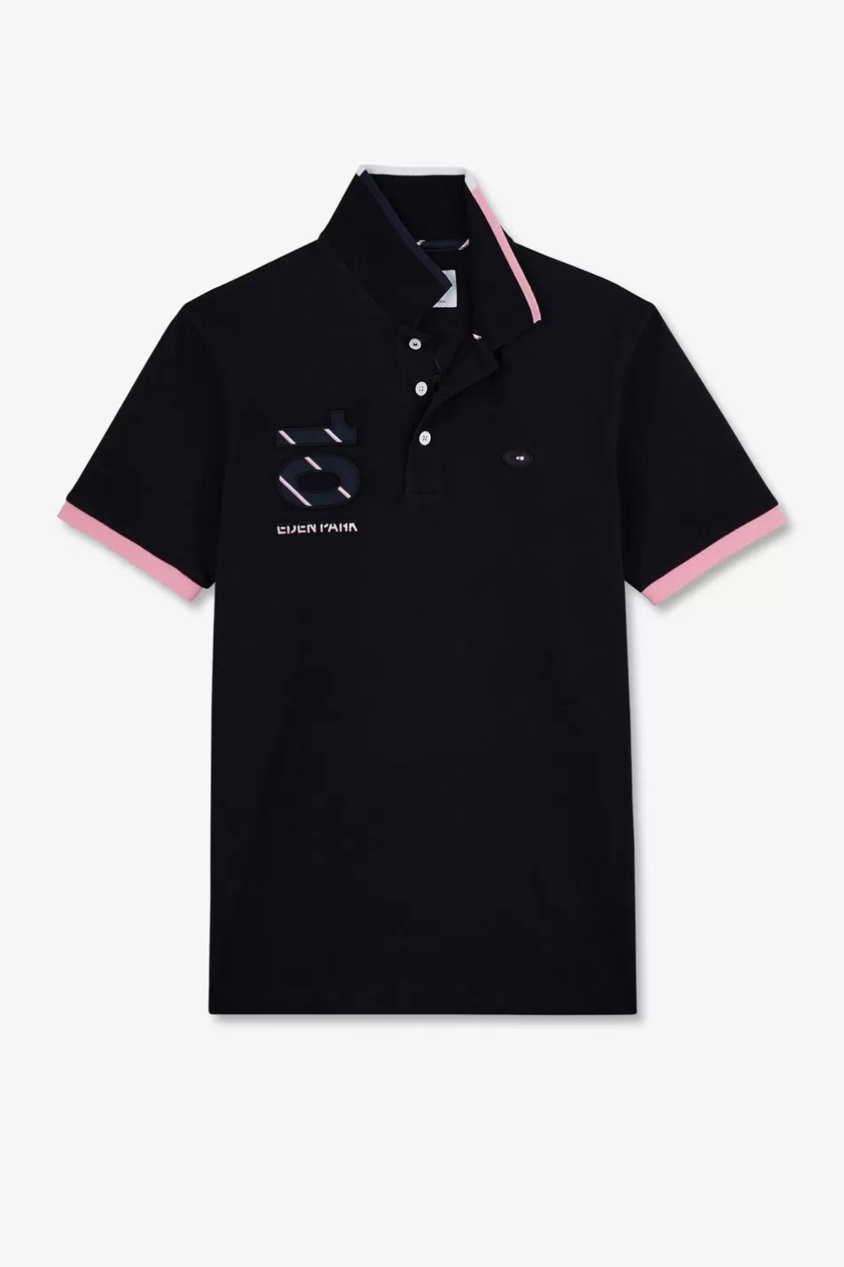 Polos | Eden Park Navy Blue Short-Sleeved Xv De France Polo Shirt