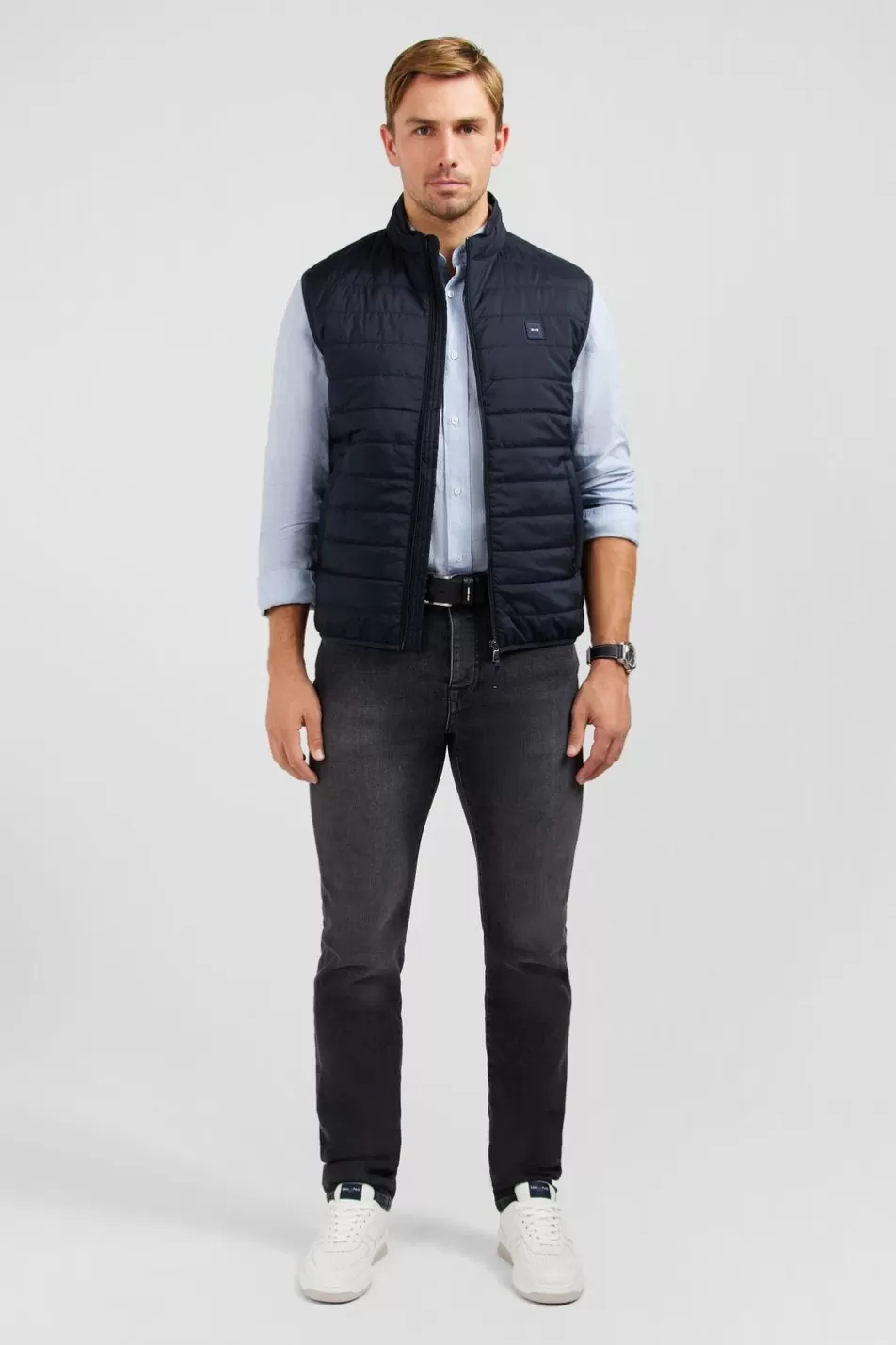 Coats | Eden Park Navy Blue Sleeveless Puffa Jacket