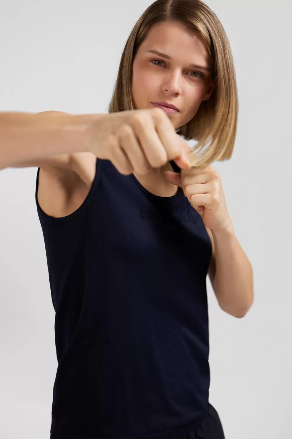 T-Shirts | Eden Park Navy Blue Sports Tank Top