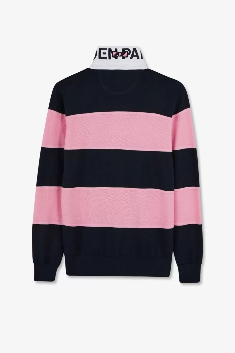 Rugby Shirts | Eden Park Navy Blue Striped Knitwear Jumper