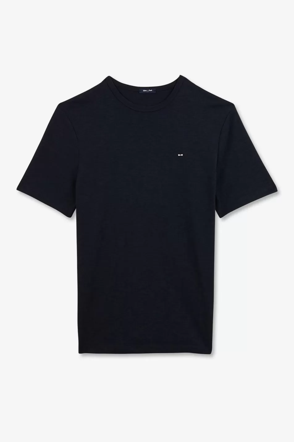 T-Shirts | Eden Park Navy Blue T-Shirt In Flamme Cotton