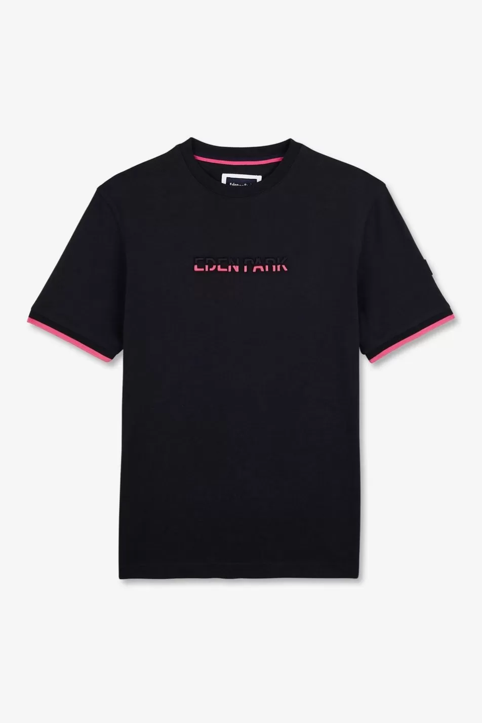 T-Shirts | Eden Park Navy Blue T-Shirt With Two-Tone Embroidery