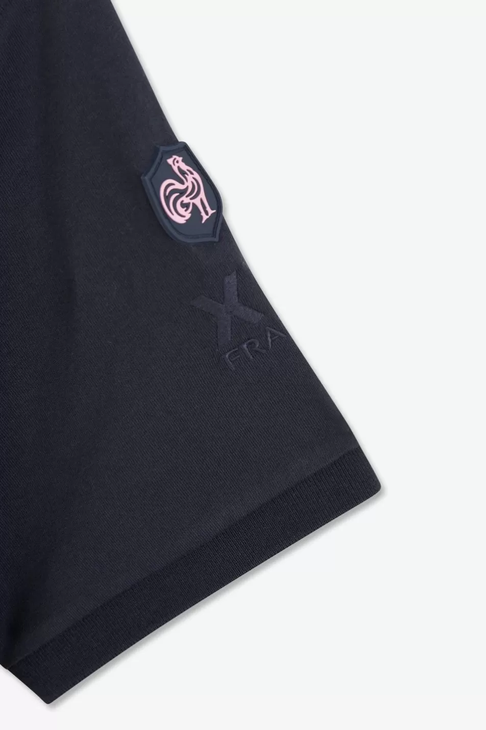 T-Shirts | Eden Park Navy Blue T-Shirt With Xv De France Cockerel On The Back