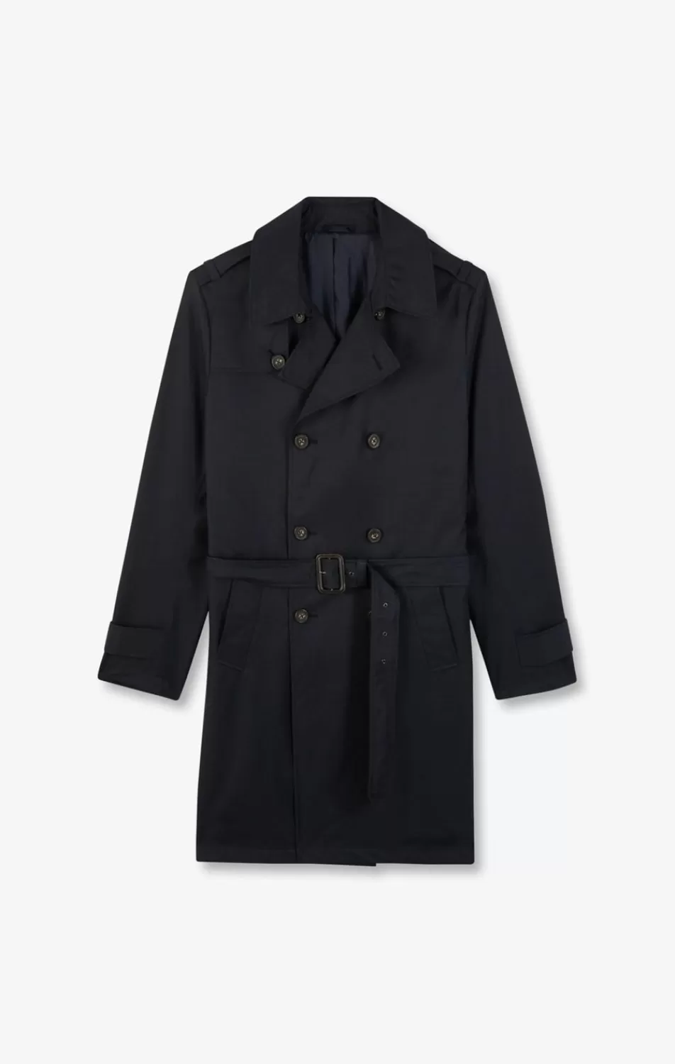 Coats | Eden Park Navy Blue Waterproof Trench Coat