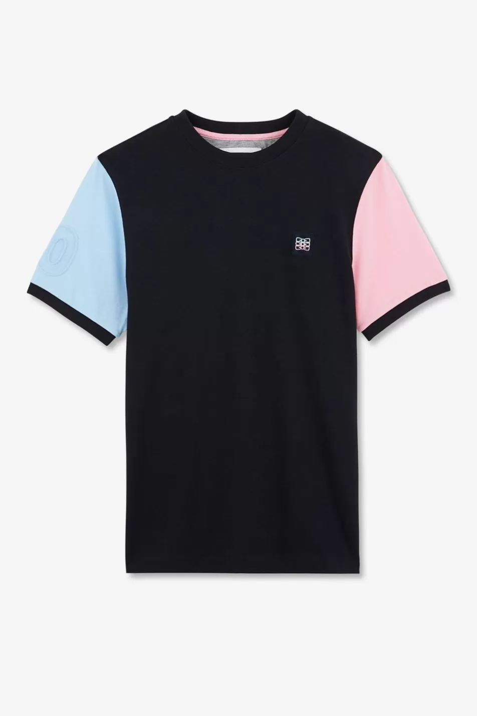 T-Shirts | Eden Park Navy Cotton Two-Tone Short-Sleeved T-Shirt