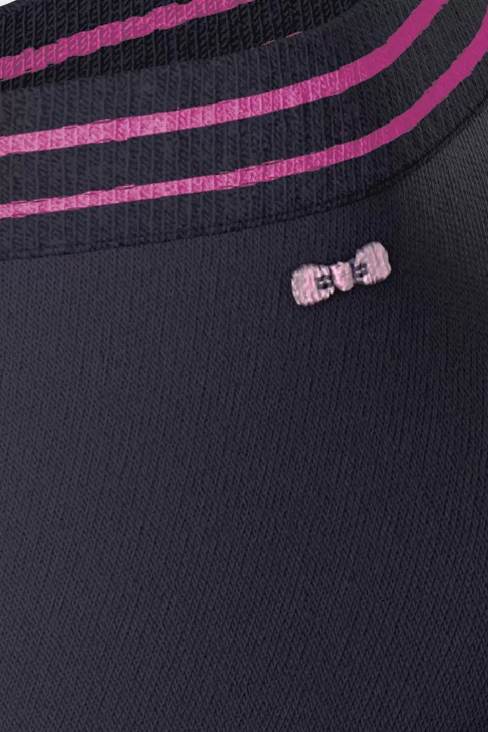 Socks | Eden Park Navy Low-Cut Socks In Stretch Cotton With Fuchsia Edges