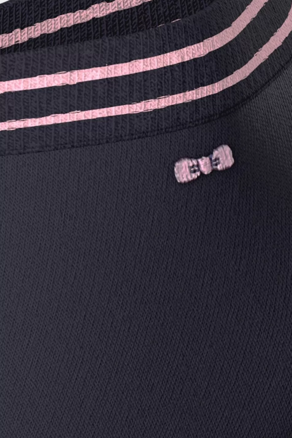 Socks | Eden Park Navy Low-Cut Socks In Stretch Cotton With Pink Edges