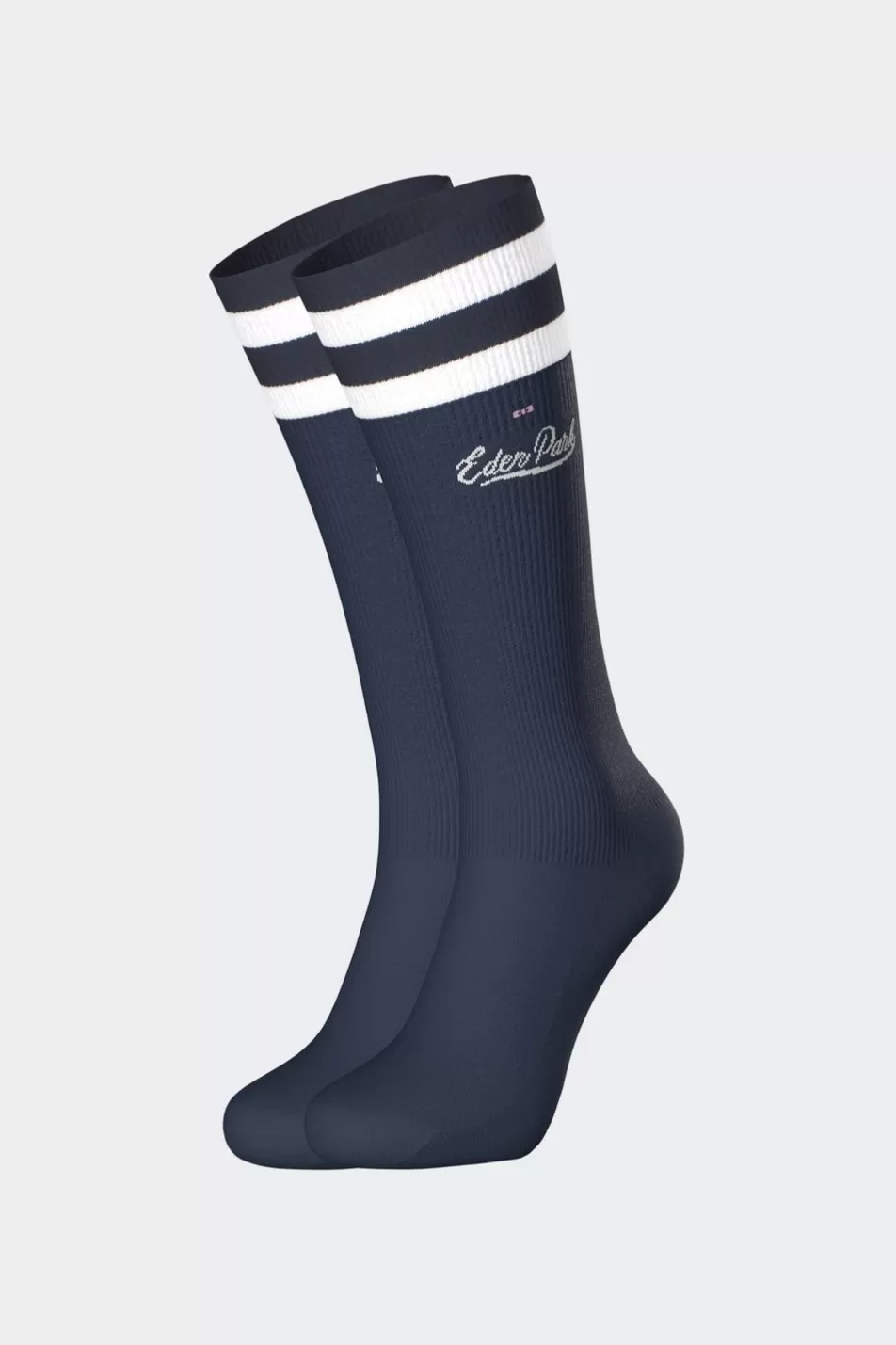 Socks | Eden Park Navy Stretch Cotton Socks With Varsity Signature