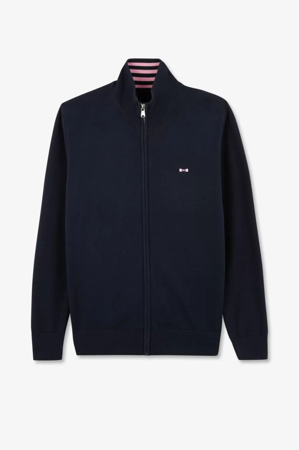 Cardigans | Eden Park Number 10 Navy Zipped Cardigan