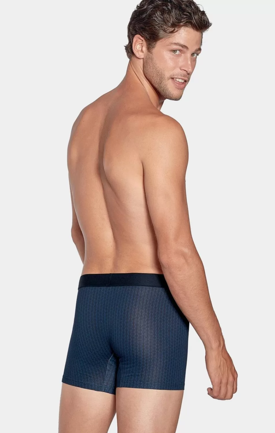 Underwear | Eden Park Pack Of 2 Blue Boxer Shorts, Patterned Details And Plain