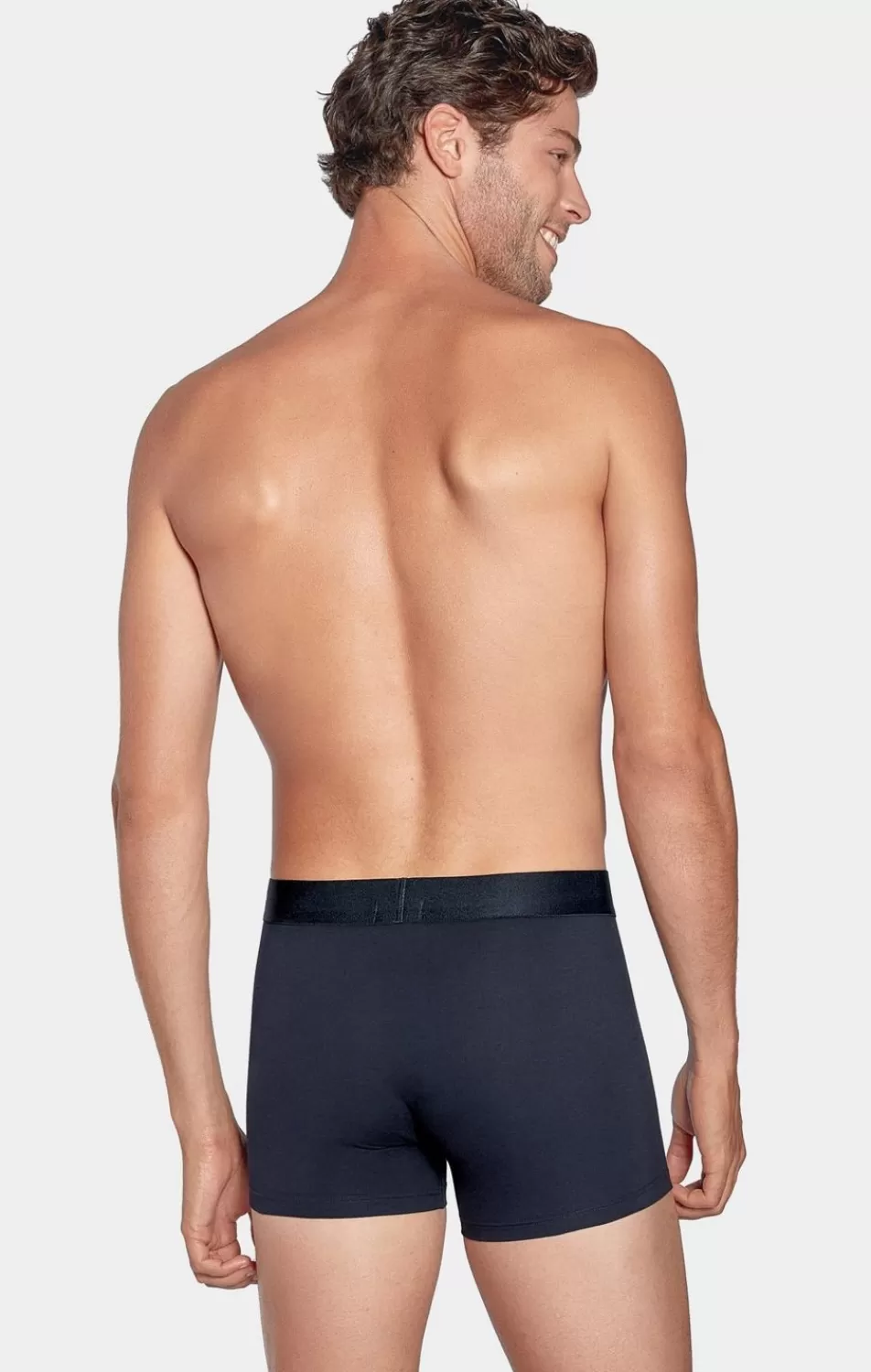 Underwear | Eden Park Pack Of 2 Blue Boxer Shorts, Patterned Details And Plain