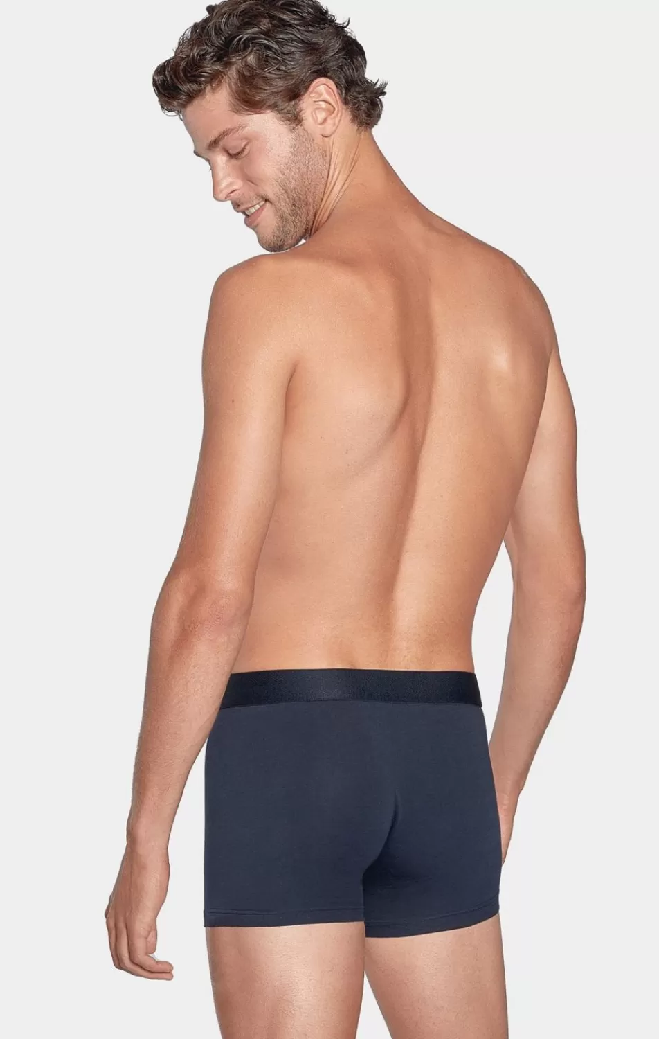 Underwear | Eden Park Pack Of 2 Navy Blue Boxer Shorts With Light Blue And Plain Stripes