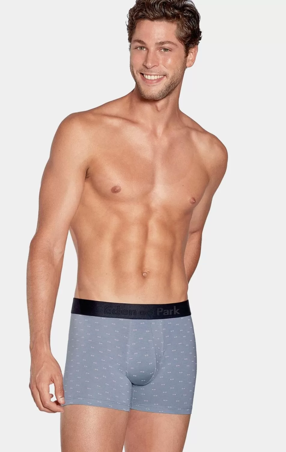 Underwear | Eden Park Pack Of 2 Plain Blue Boxer Shorts And Bow Ties