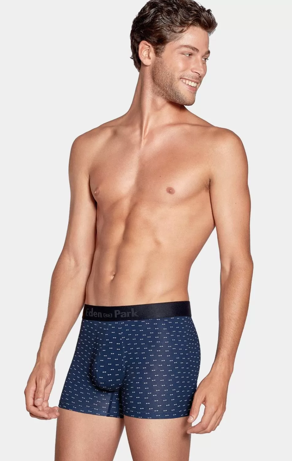 Underwear | Eden Park Pack Of 2 Plain Blue Boxer Shorts And Bow Ties