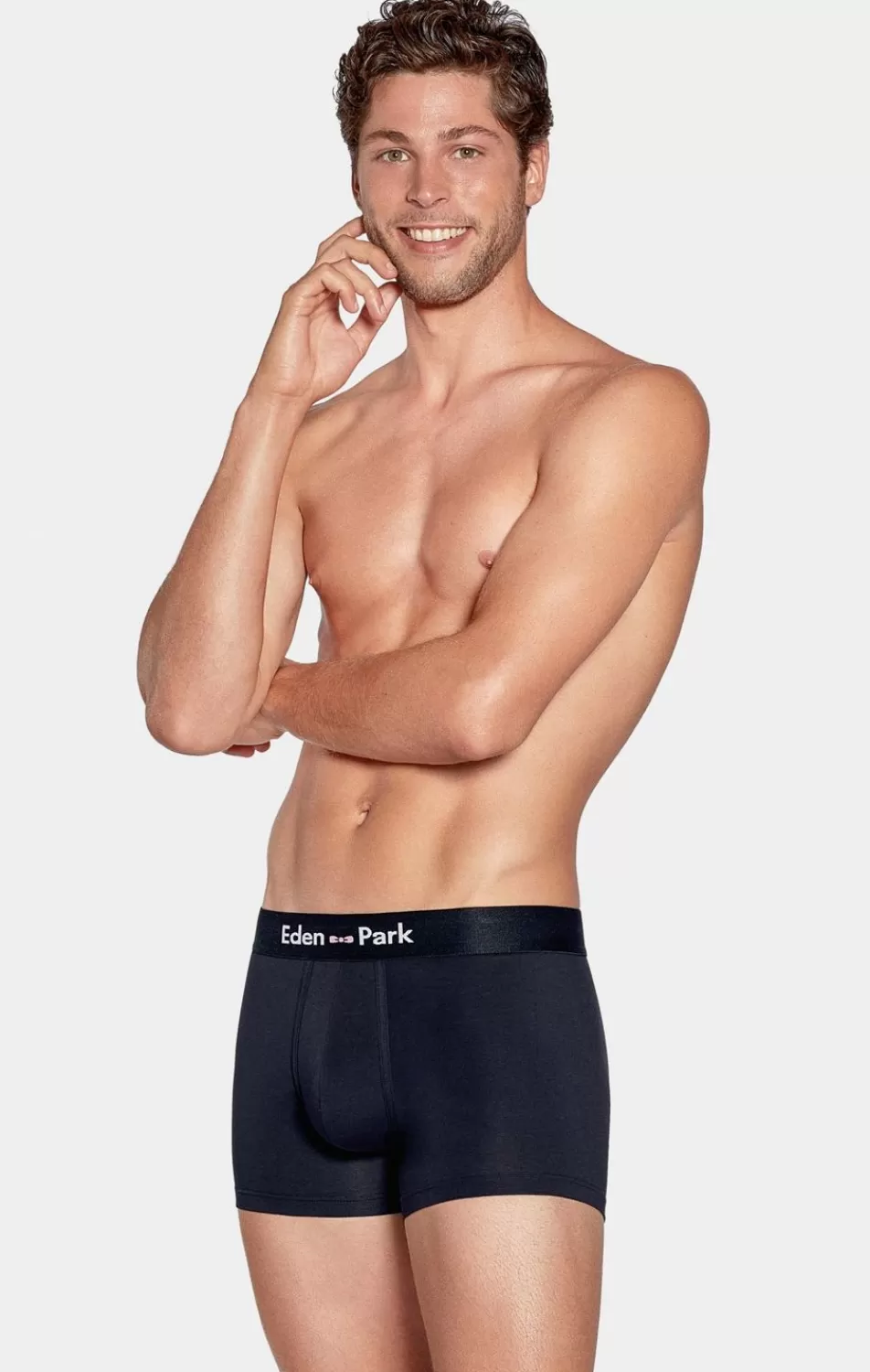 Underwear | Eden Park Pack Of 2 Plain Blue Boxer Shorts And Bow Ties
